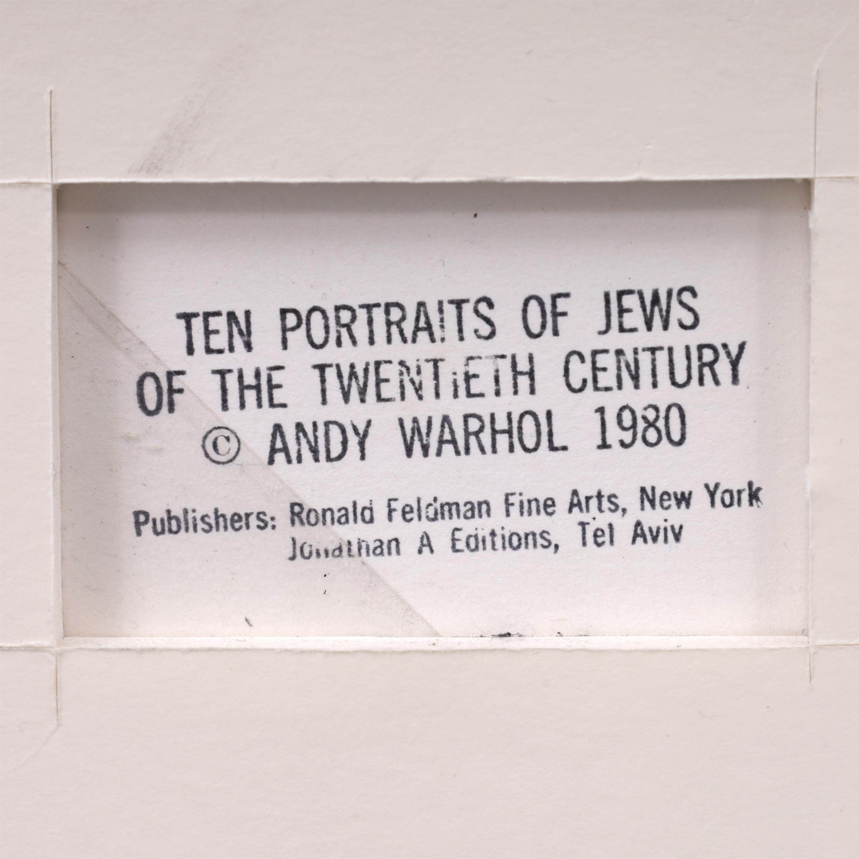 Andy Warhol GEORGE GERSHWIN Screenprint - Image 4 of 4