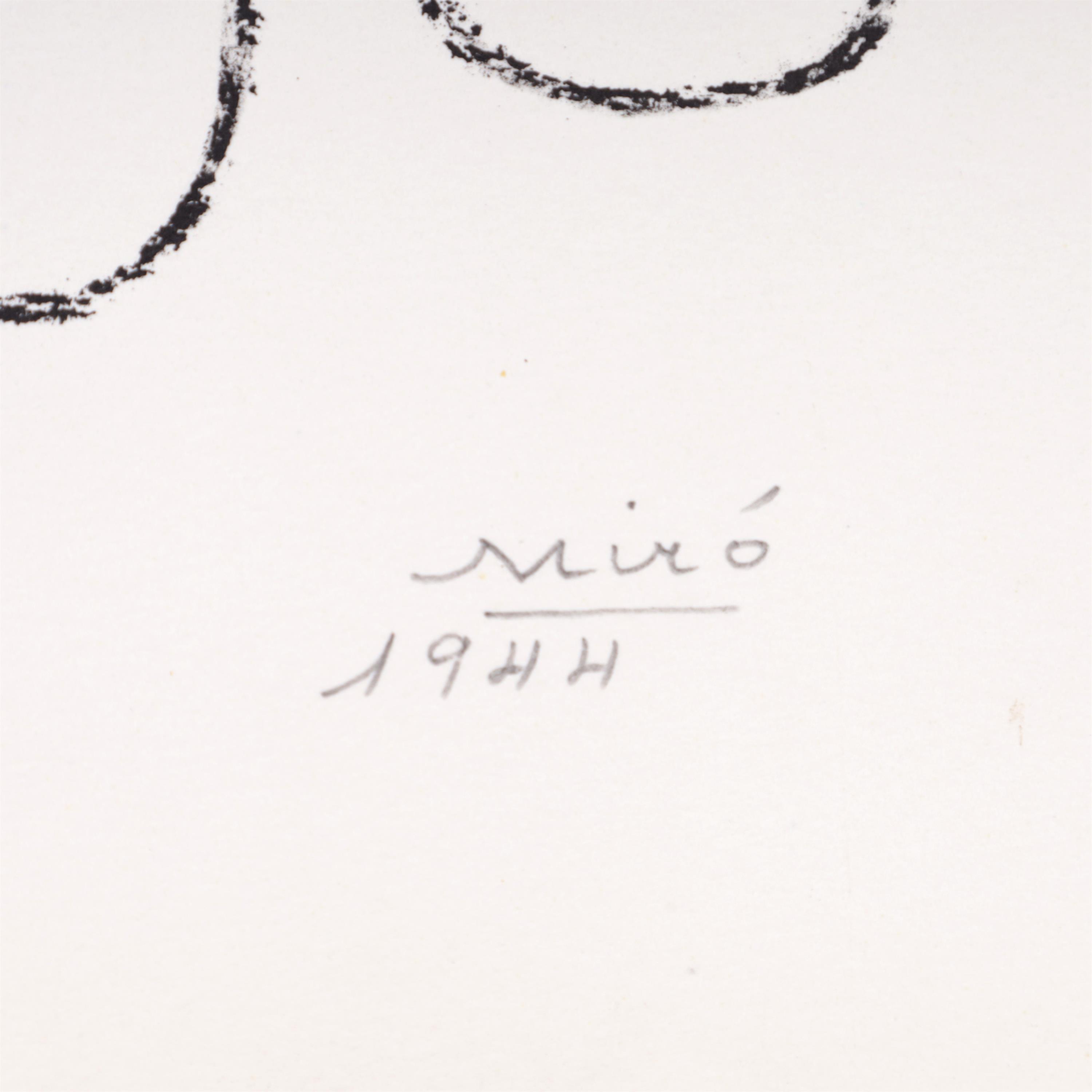 Joan Miro BARCELONA PLATE XVIII Lithograph - Image 3 of 4
