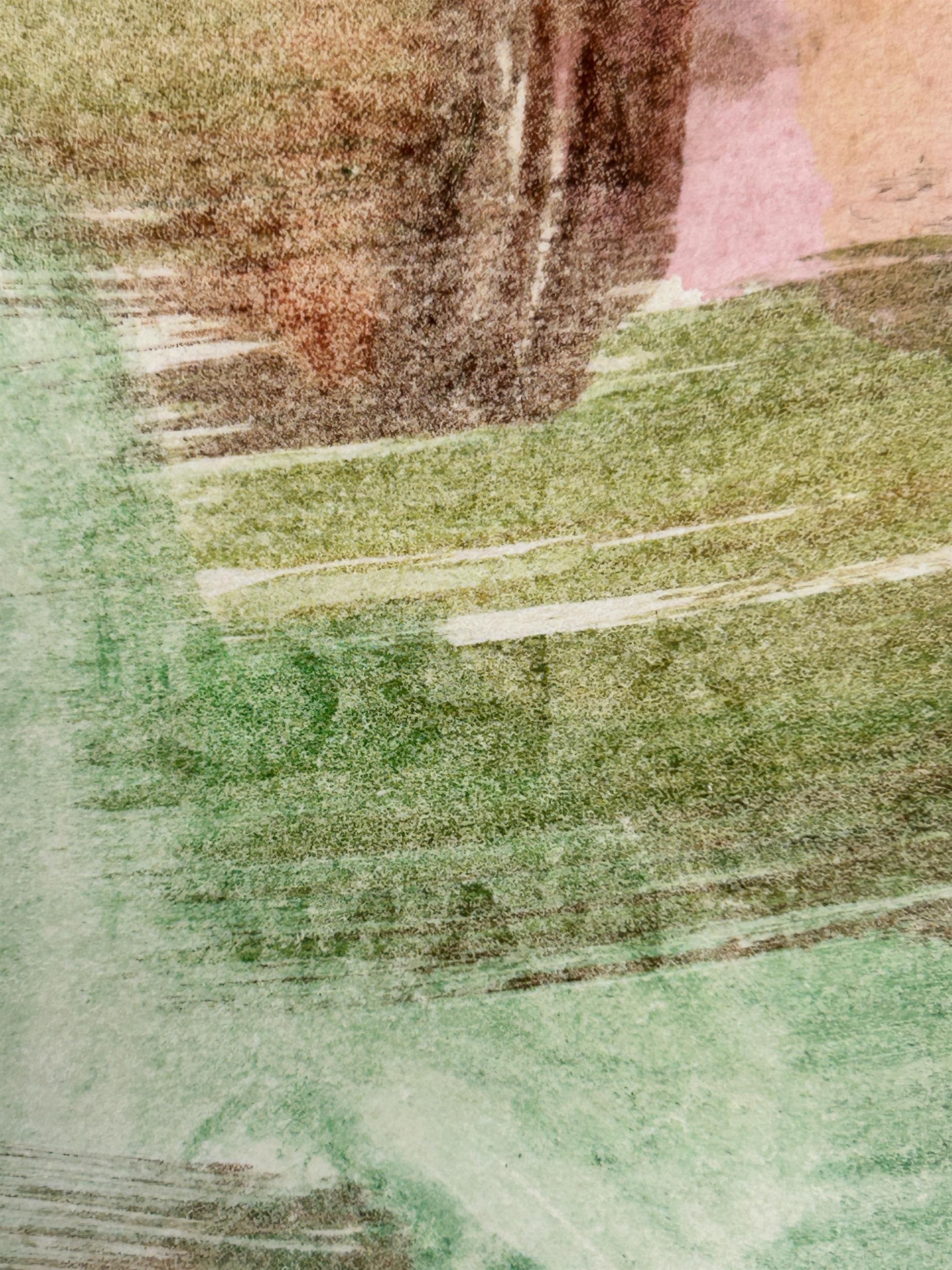 Romare Bearden UNITITLED (Figure in Landscape) Monotype - Image 3 of 4