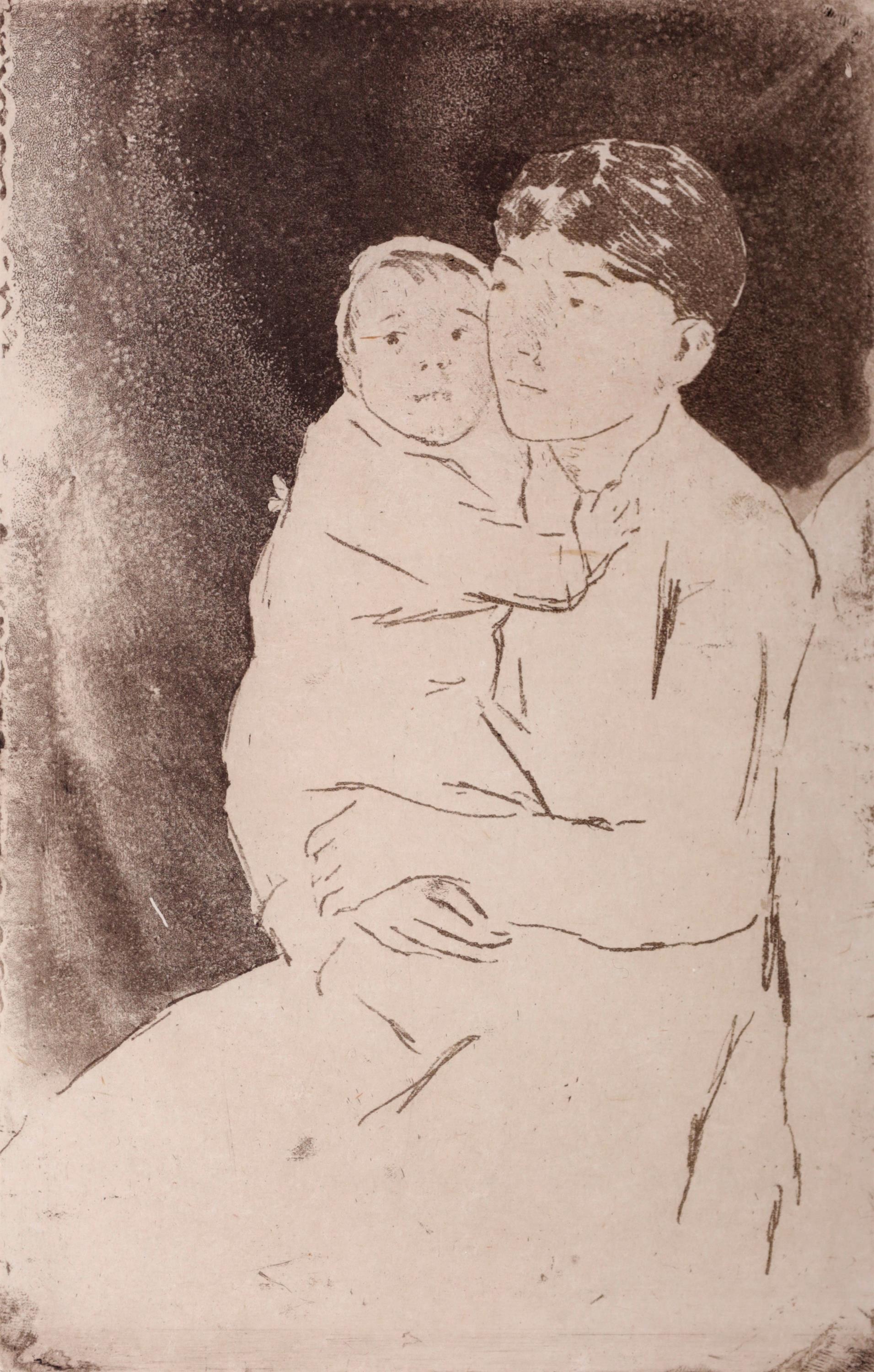 Mary Cassatt NURSE AND BABY BILL (No. 2) Soft-Ground Etching & Aquatint - Image 1 of 4