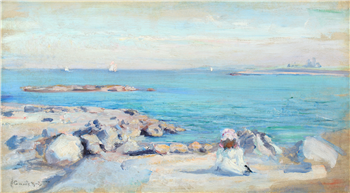 The Artist's Daughter Jessica on the Beach at Bellport