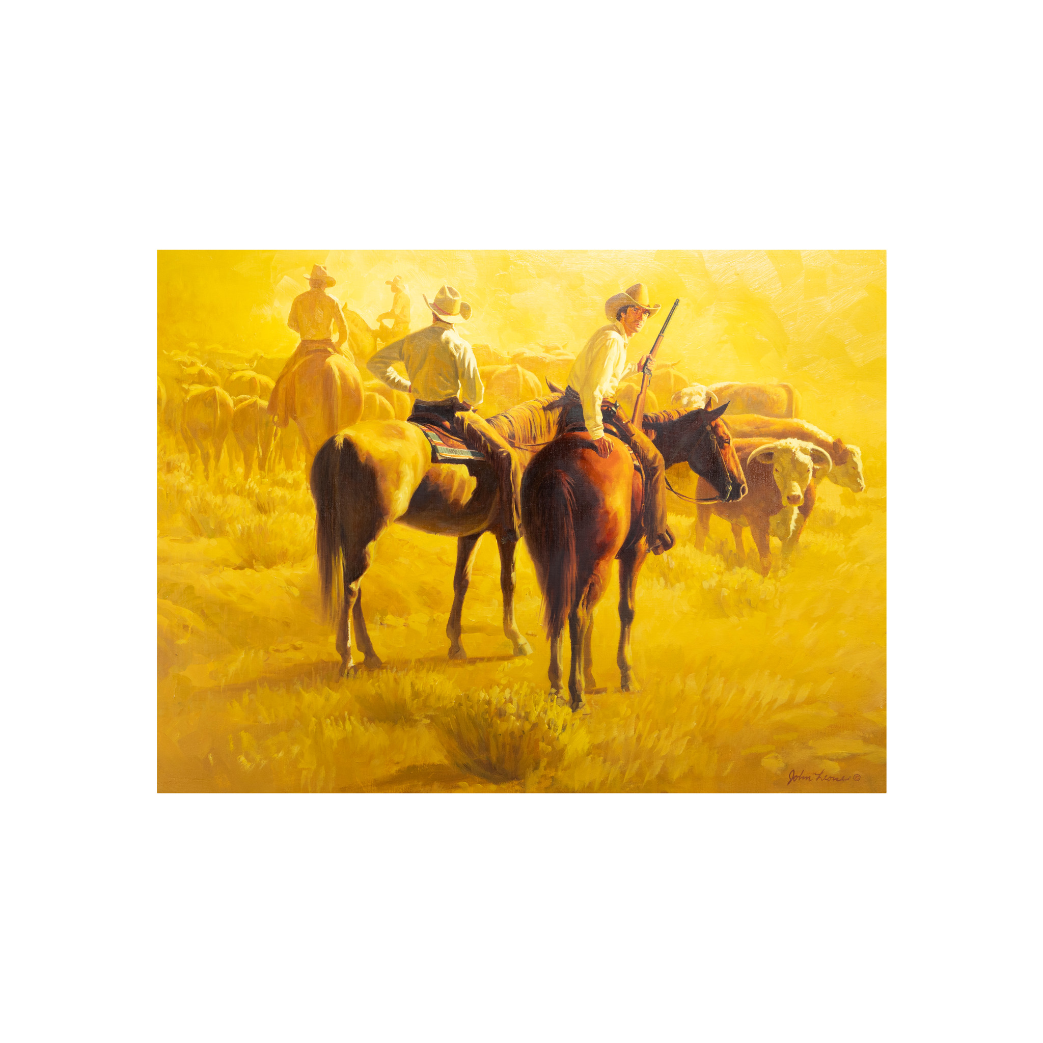 "Roundup Cattle" by John Leone - Image 1 of 4
