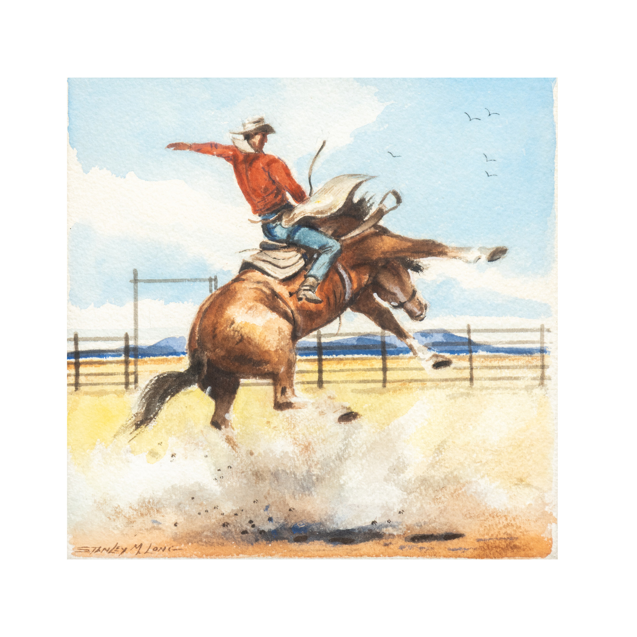 "Bucking Horse" by Stanley Long - Image 1 of 4