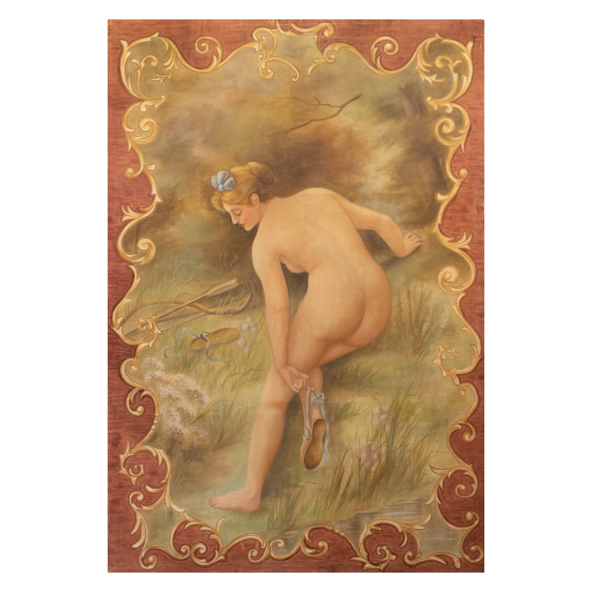 Nevada Saloon Nude Painting - Image 1 of 4
