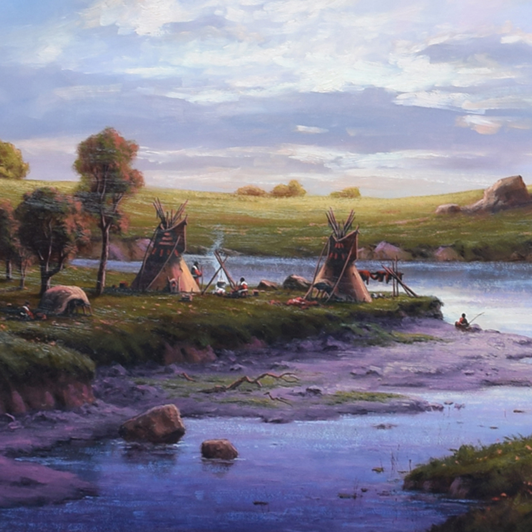 A Sunset at the River Camp by Heinie Hartwig - Image 3 of 4