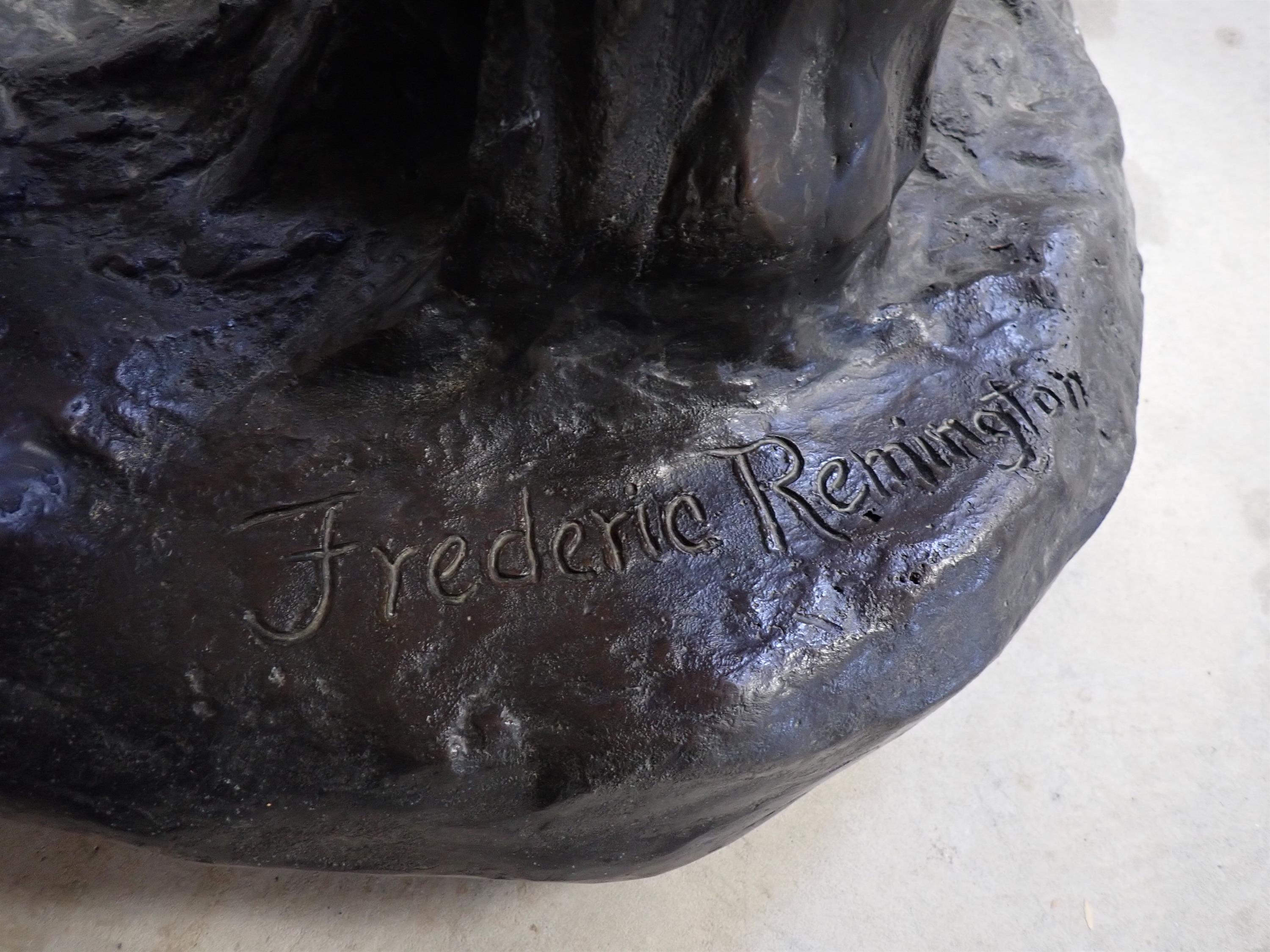 Frederic Remington Replica Bronze Statue Rattlesnake - Image 4 of 4