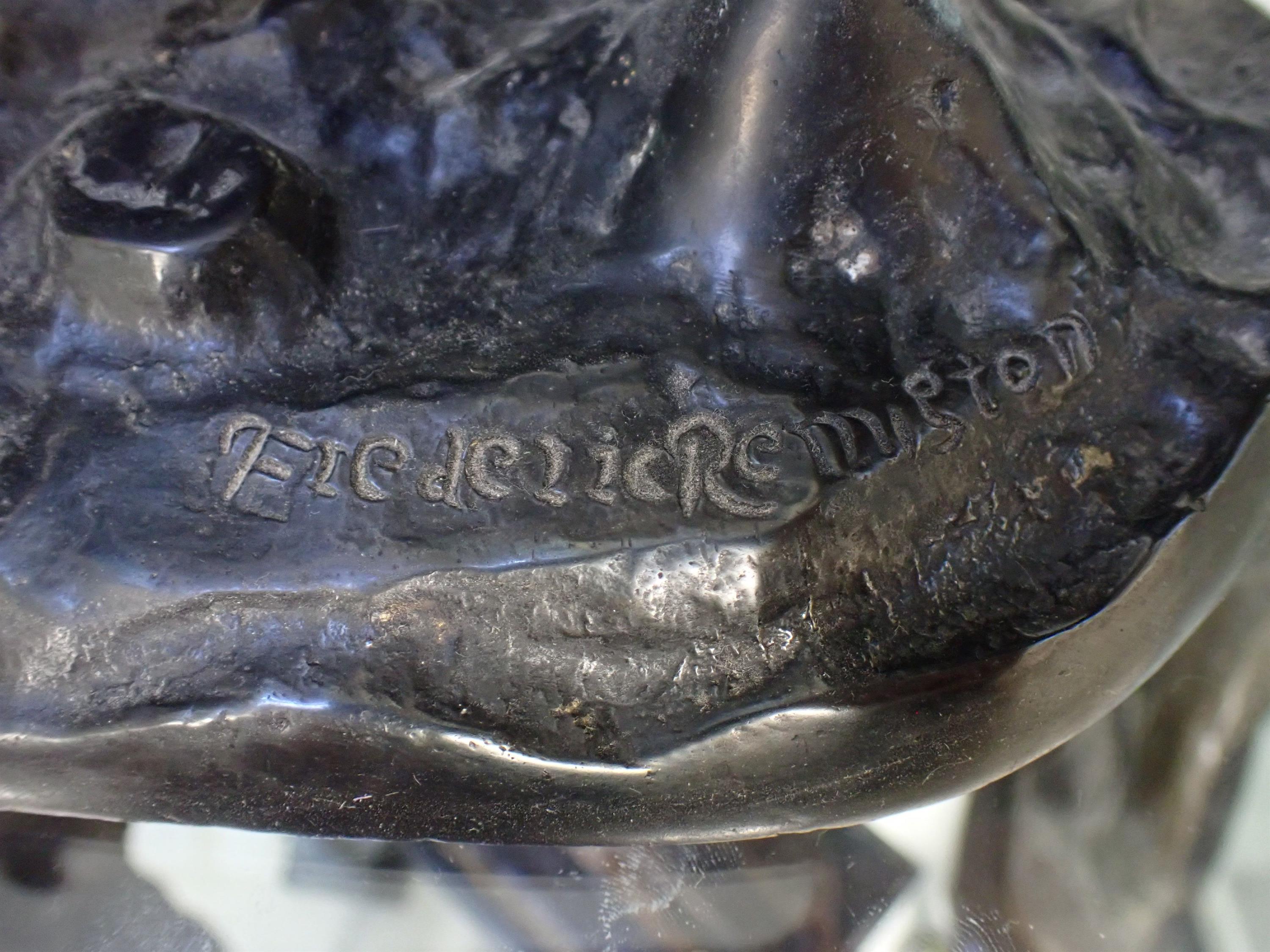 Frederic Remington Bronze Sculpture Stampede - Image 2 of 4