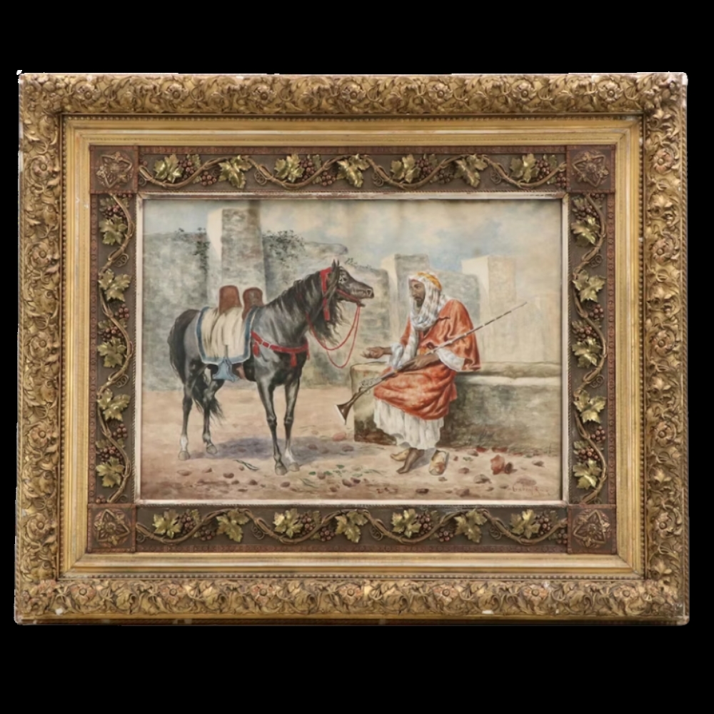 Orientalist Equine Scene - Image 1 of 4