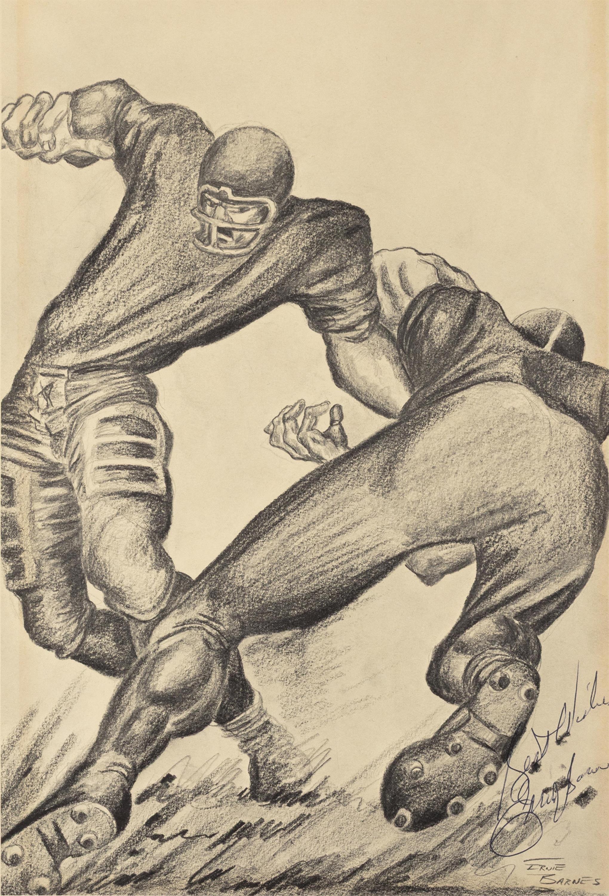 A Portfolio of Football Art by Ernie Barnes  - Image 1 of 4