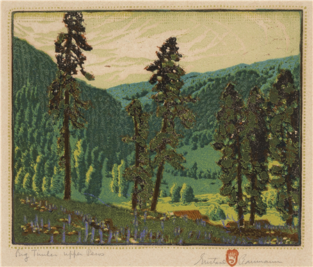 Gustave Baumann,
Big Timber Upper Pecos, 1924,
Sold 2025: $22,140