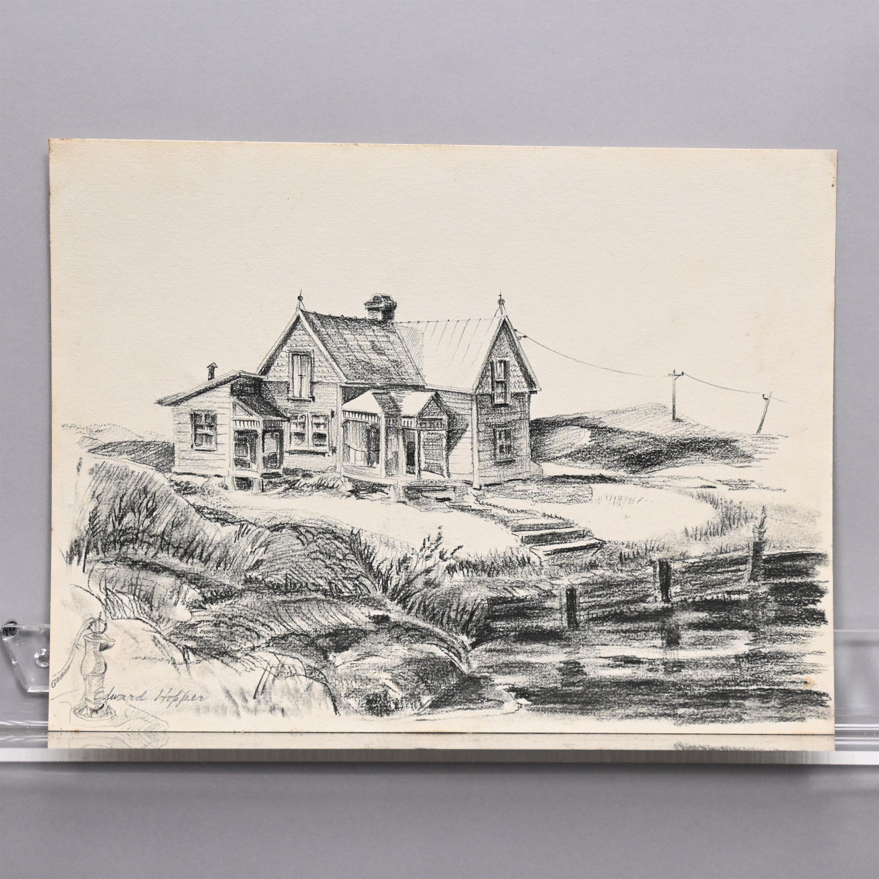 Edward Hopper-Victorian Shingled House on an Inlet - Image 1 of 3