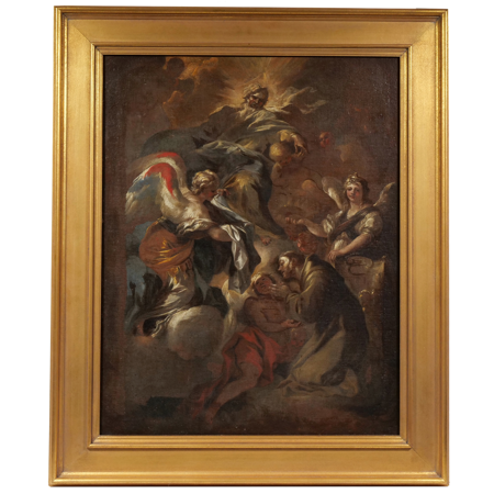 Vision of St. Francis, or Saint Francis Refuses the Priesthood, a Bozzeto - Image 2 of 4