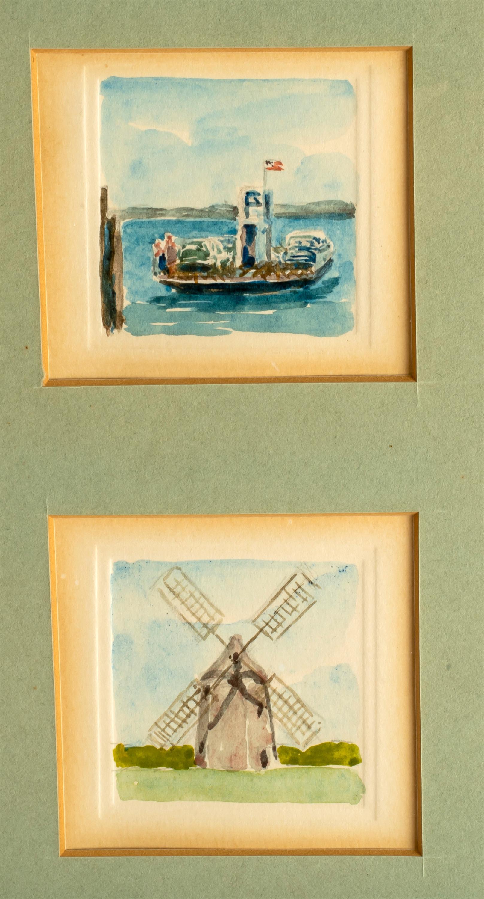 Shelter Island, NY, Six Miniature Watercolor Paintings - Image 4 of 4