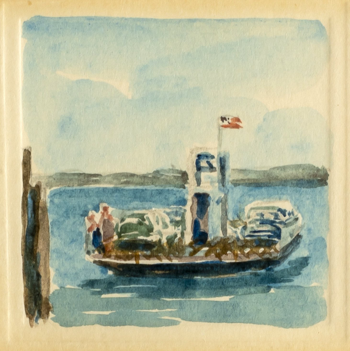 Shelter Island, NY, Six Miniature Watercolor Paintings - Image 3 of 4