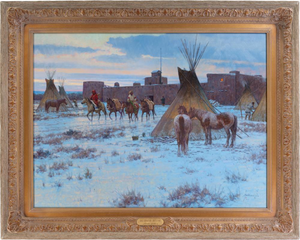 "Early Departure - Bent's Fort" Framed Painting