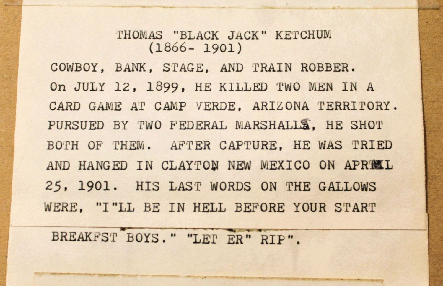 Black Jack Ketchum - Image 4 of 4