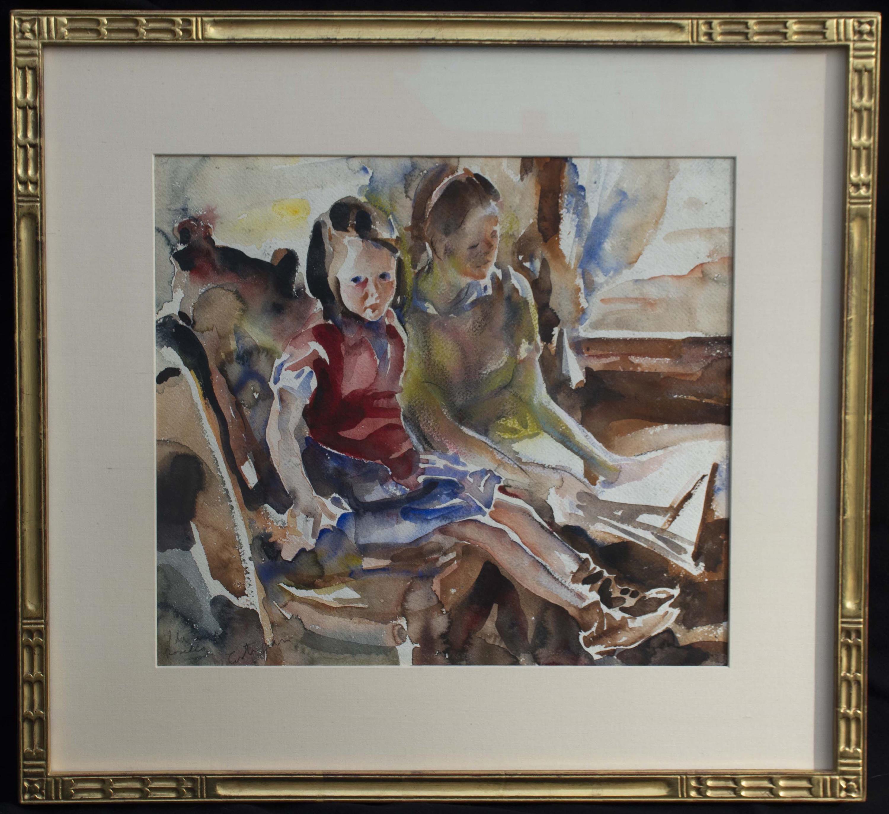 Ida and Rosella (the artist's wife and daughter) - Image 2 of 2