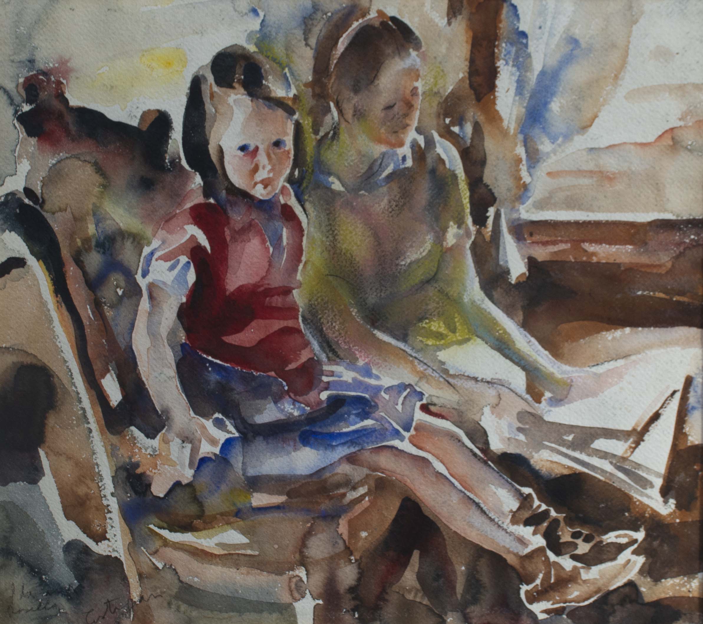 Ida and Rosella (the artist's wife and daughter) - Image 1 of 2