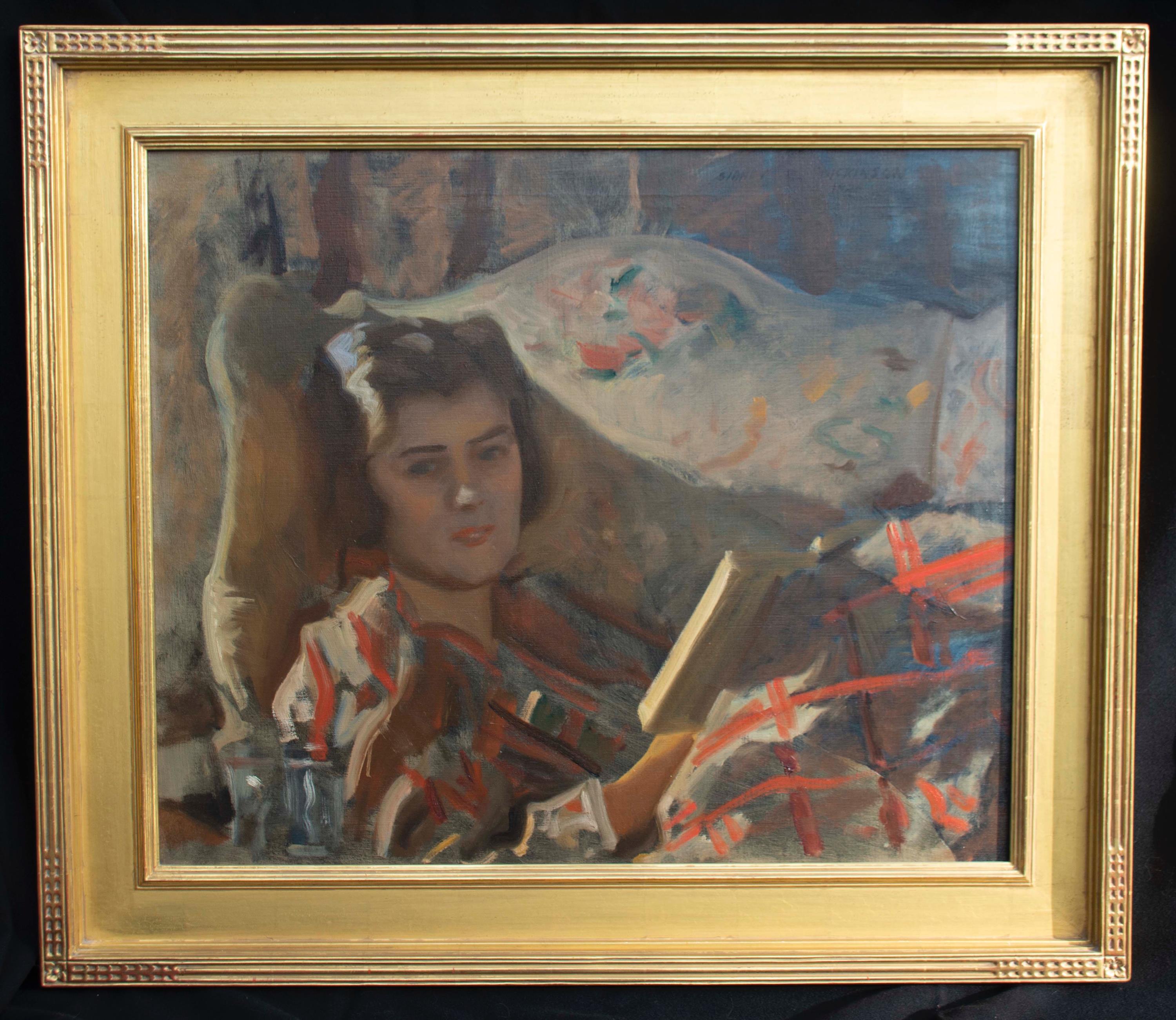 Mary Reading (the artist's wife) - Image 2 of 2