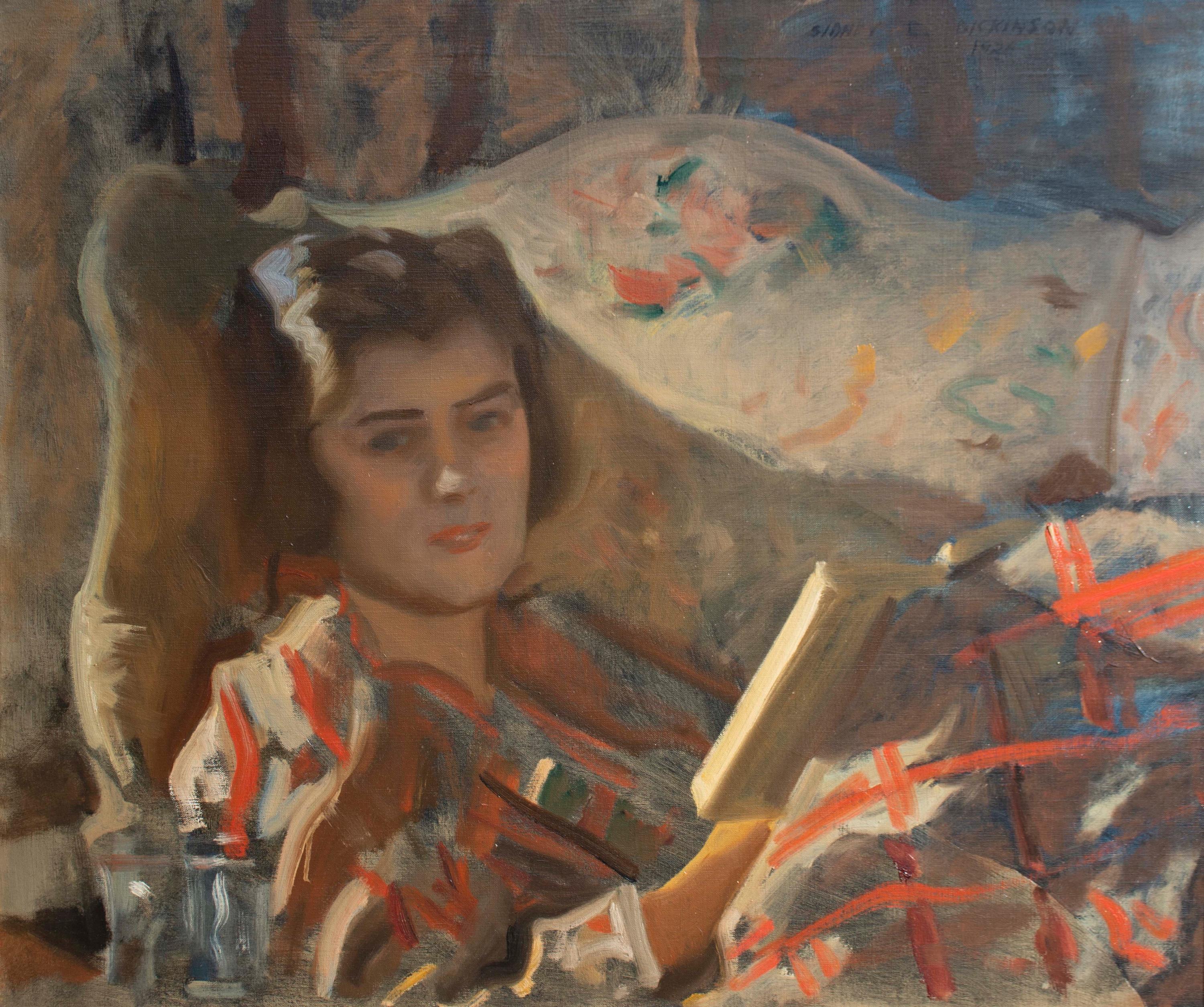 Mary Reading (the artist's wife) - Image 1 of 2