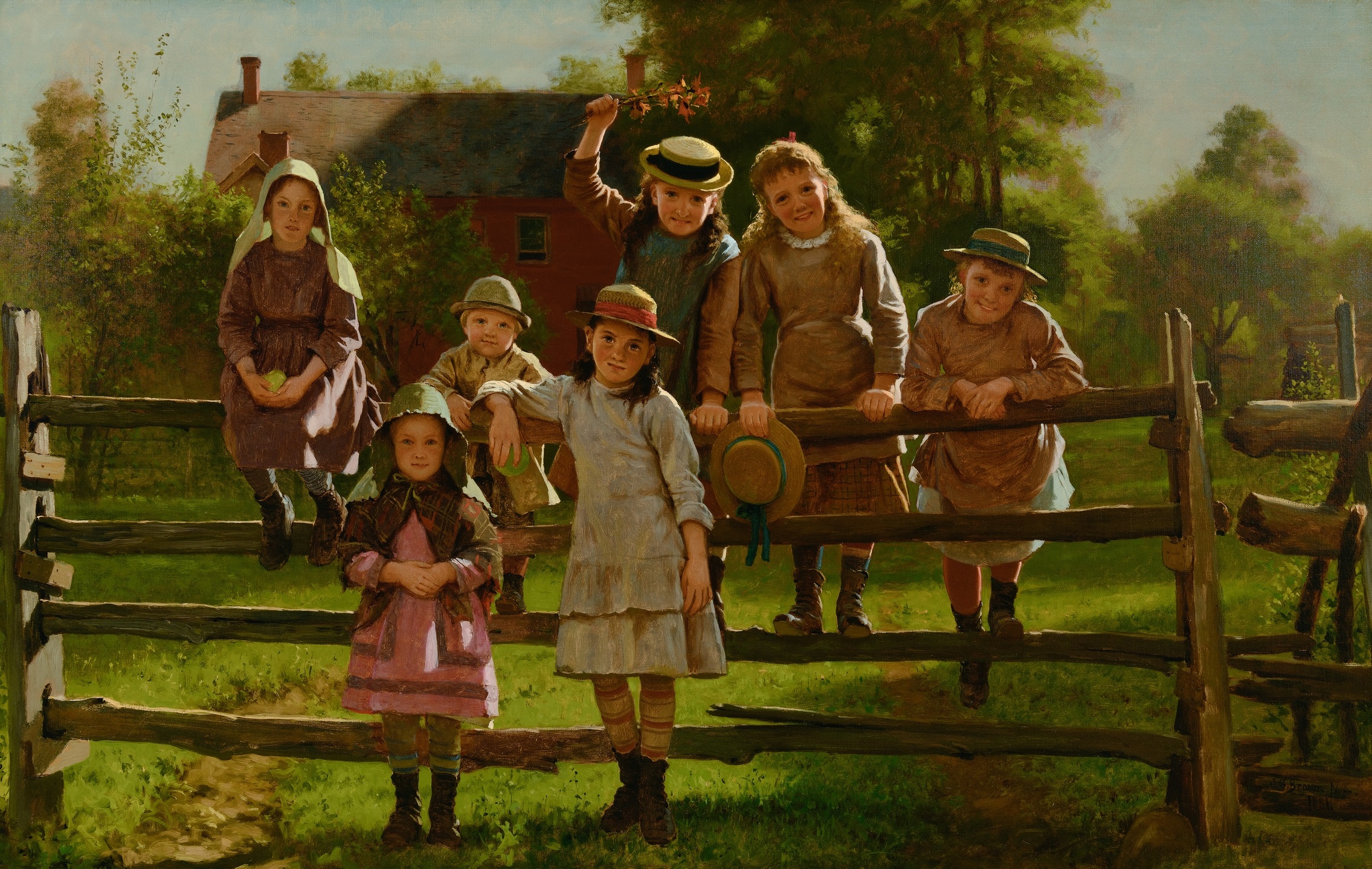 Watching the Train (1881) - Image 1 of 2