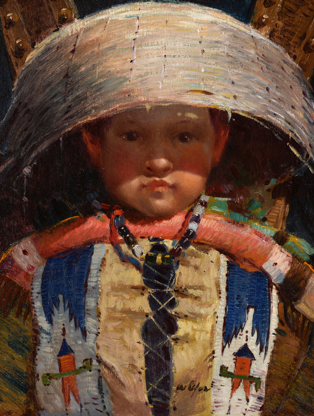 An Indian Boy in a Cradle