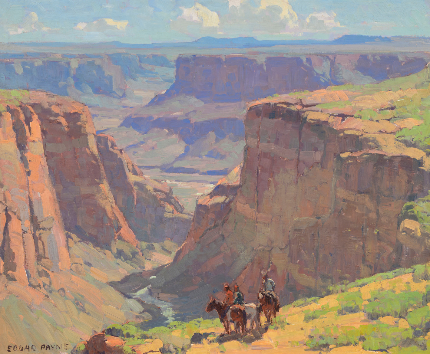 Riders Overlooking Canyon - Image 1 of 2