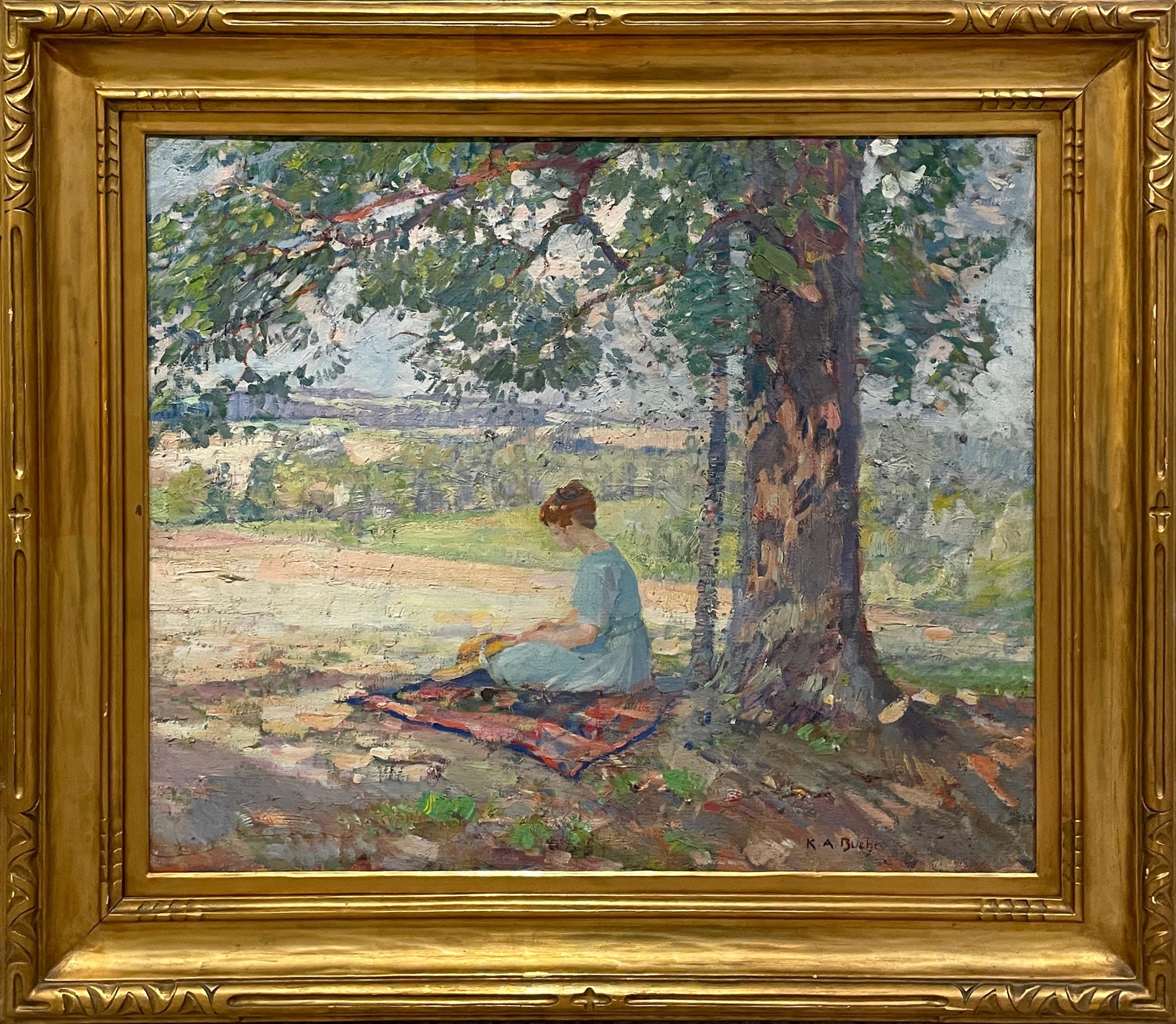 Woman Sitting Under a Tree - Image 2 of 2
