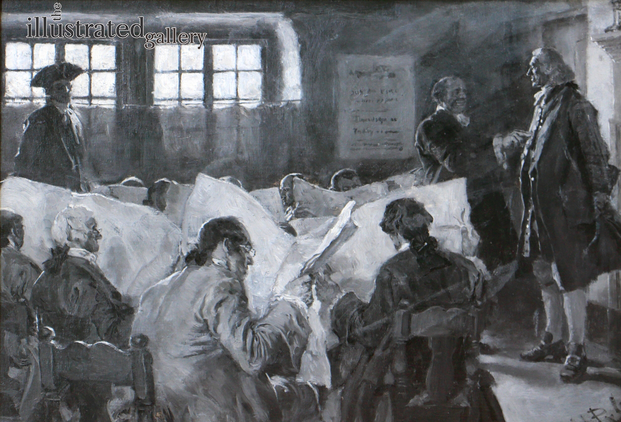 "In the Reading Room," Illustration for the article "Old New York Taverns" - Image 1 of 2