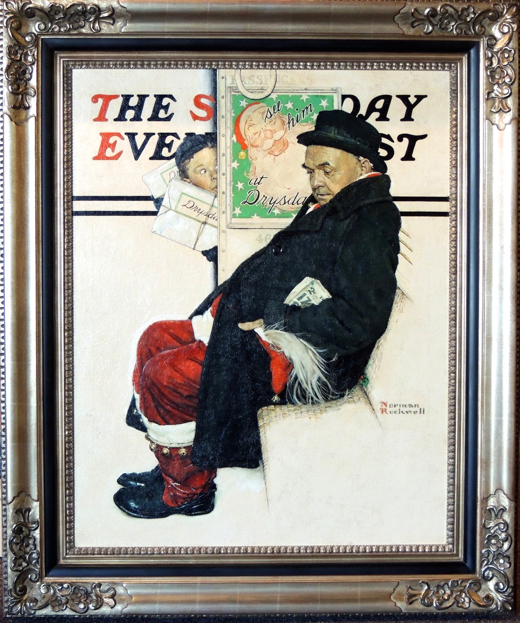 Santa on Train, Original cover for The Saturday Evening Post - Image 2 of 2