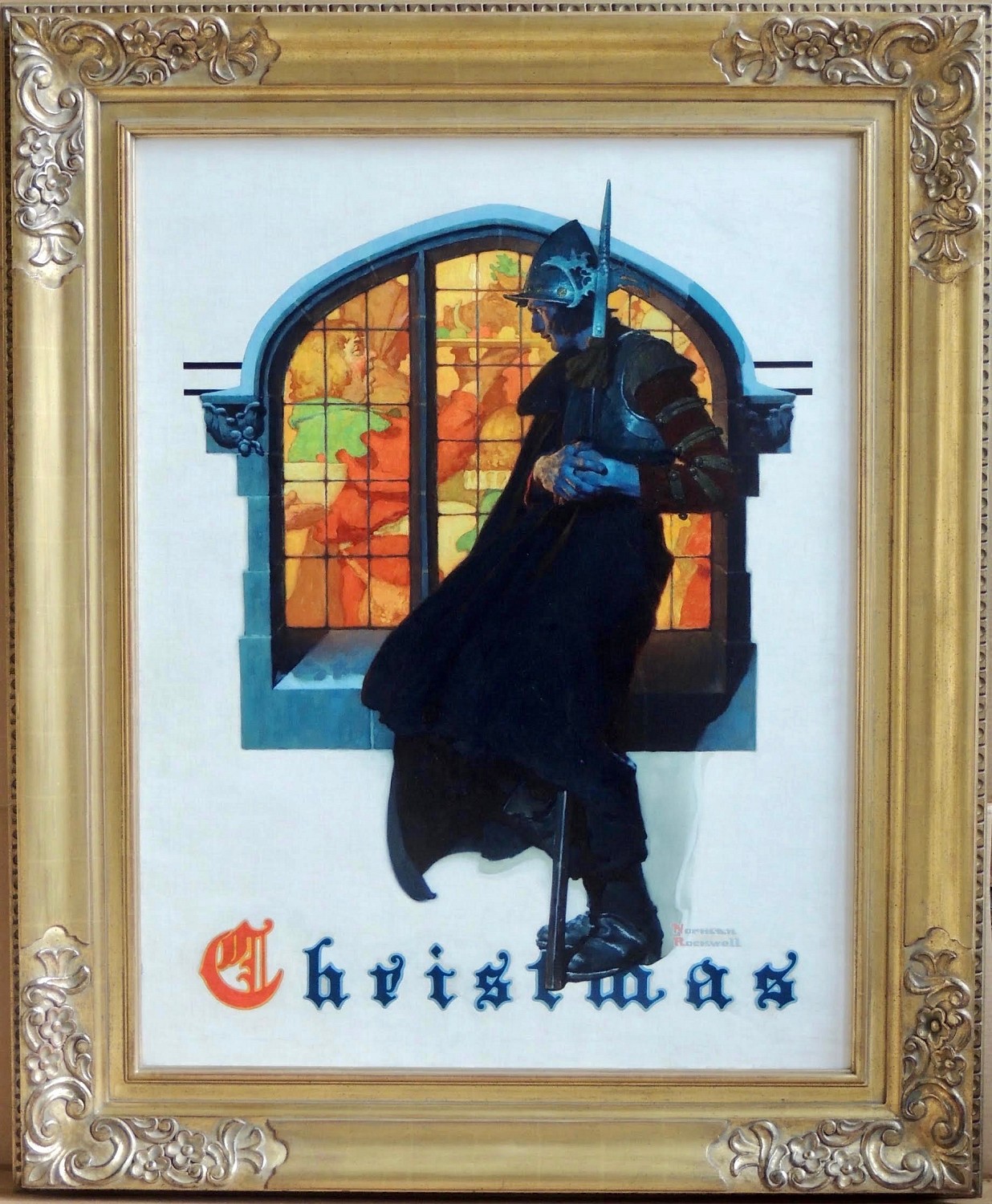 Knight Looking Through Glass, Original Cover for The Saturday Evening Post - Image 2 of 2