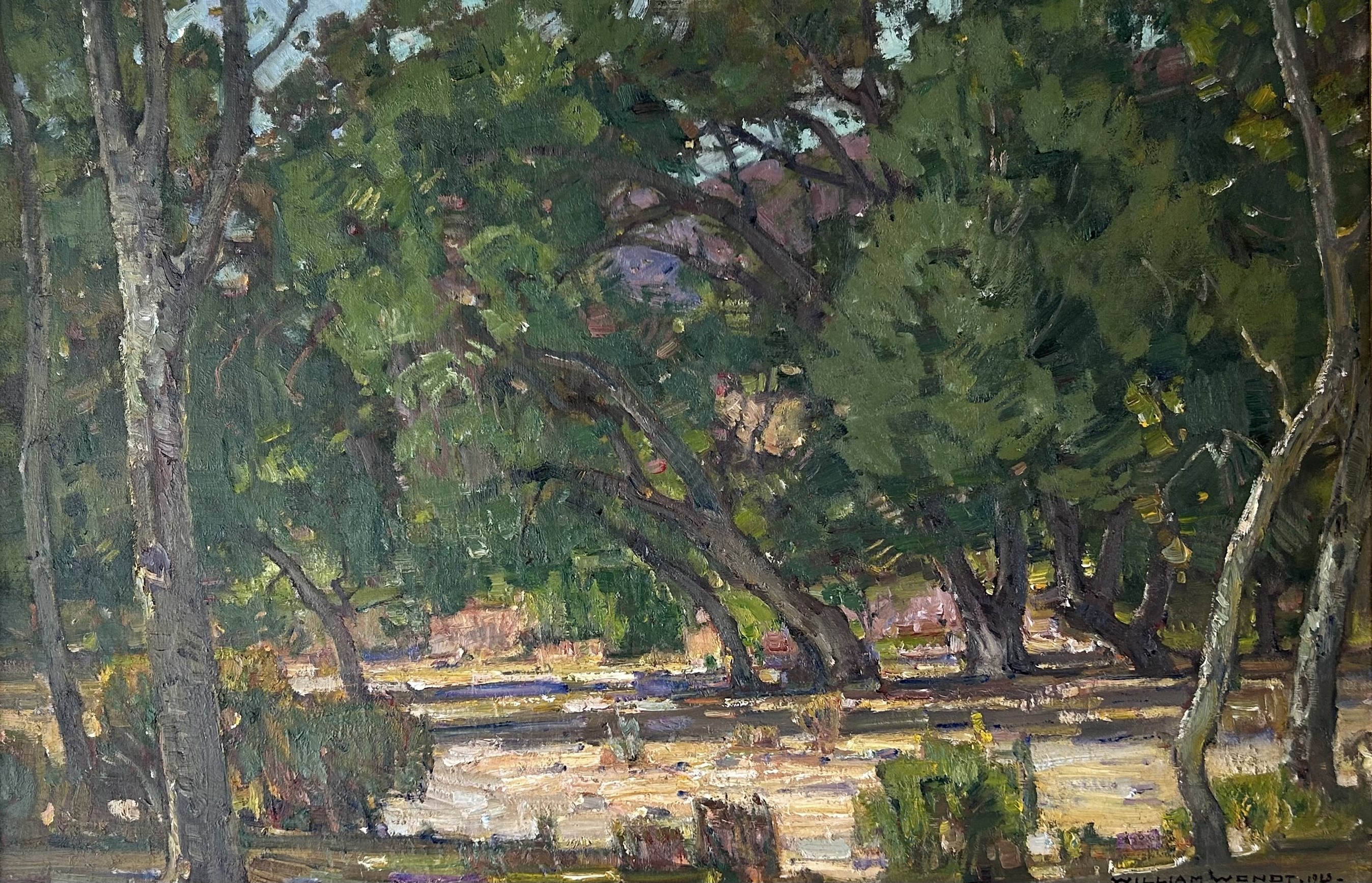 Coastal Canyon - Oaks, Sycamores and Flowers - Image 1 of 2
