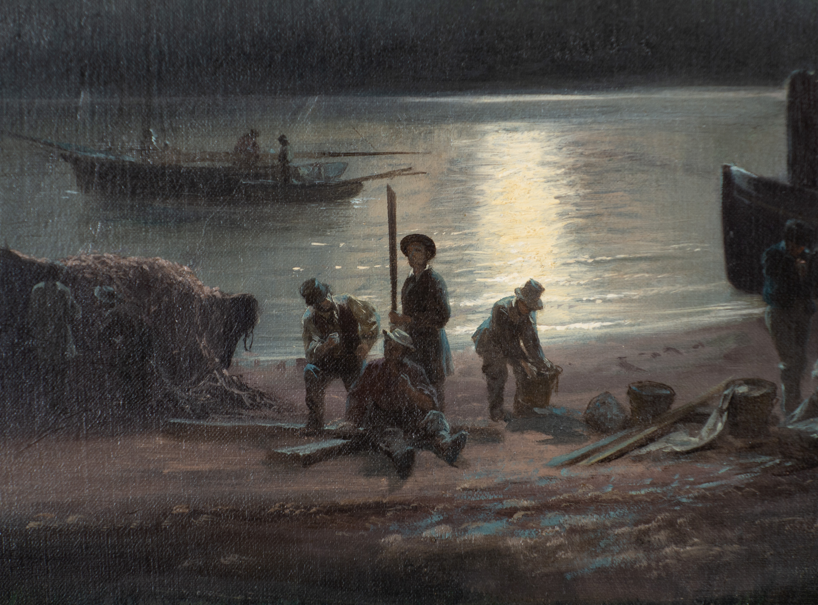 Moonlit Waterfront Landscape - Image 3 of 4