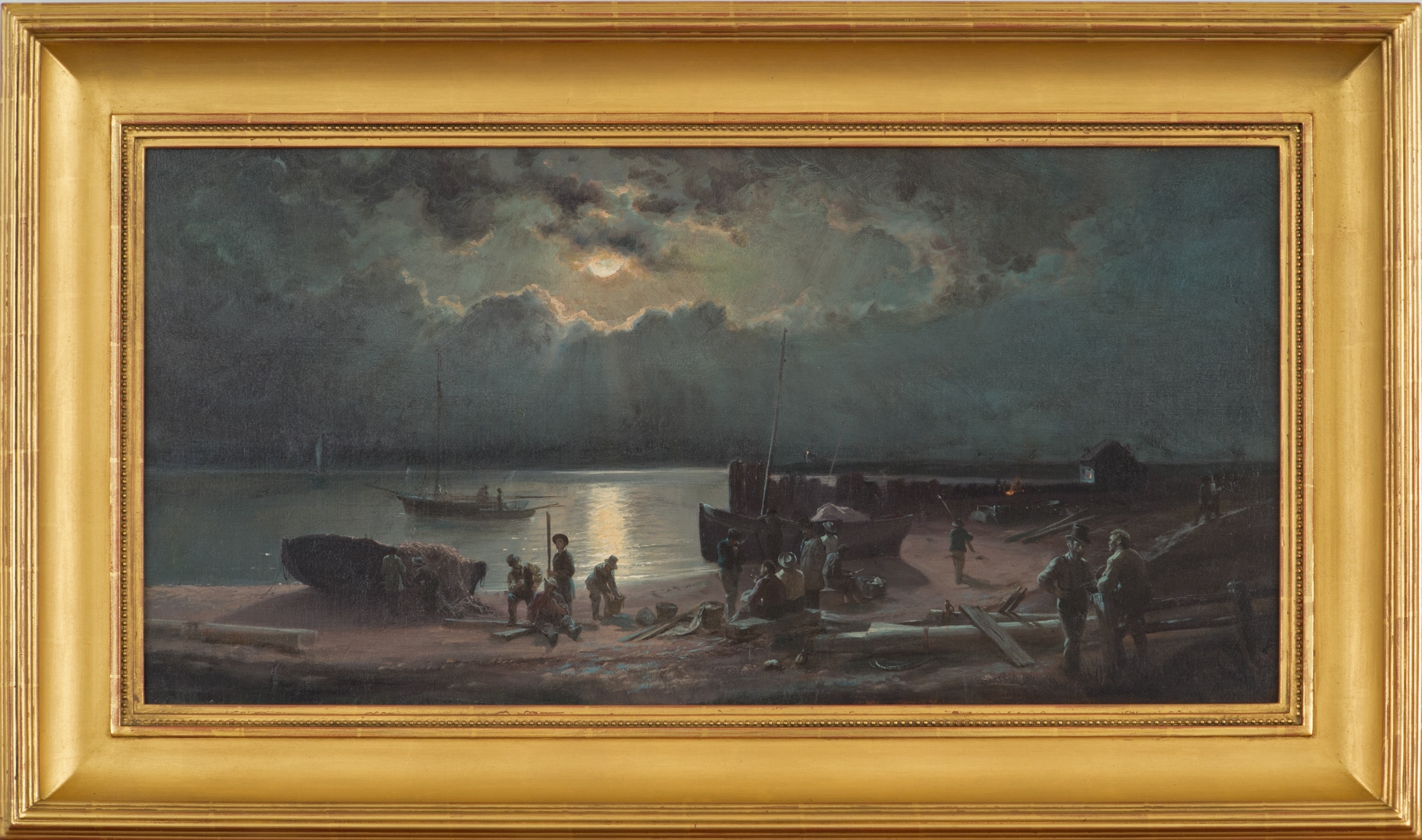Moonlit Waterfront Landscape - Image 2 of 4