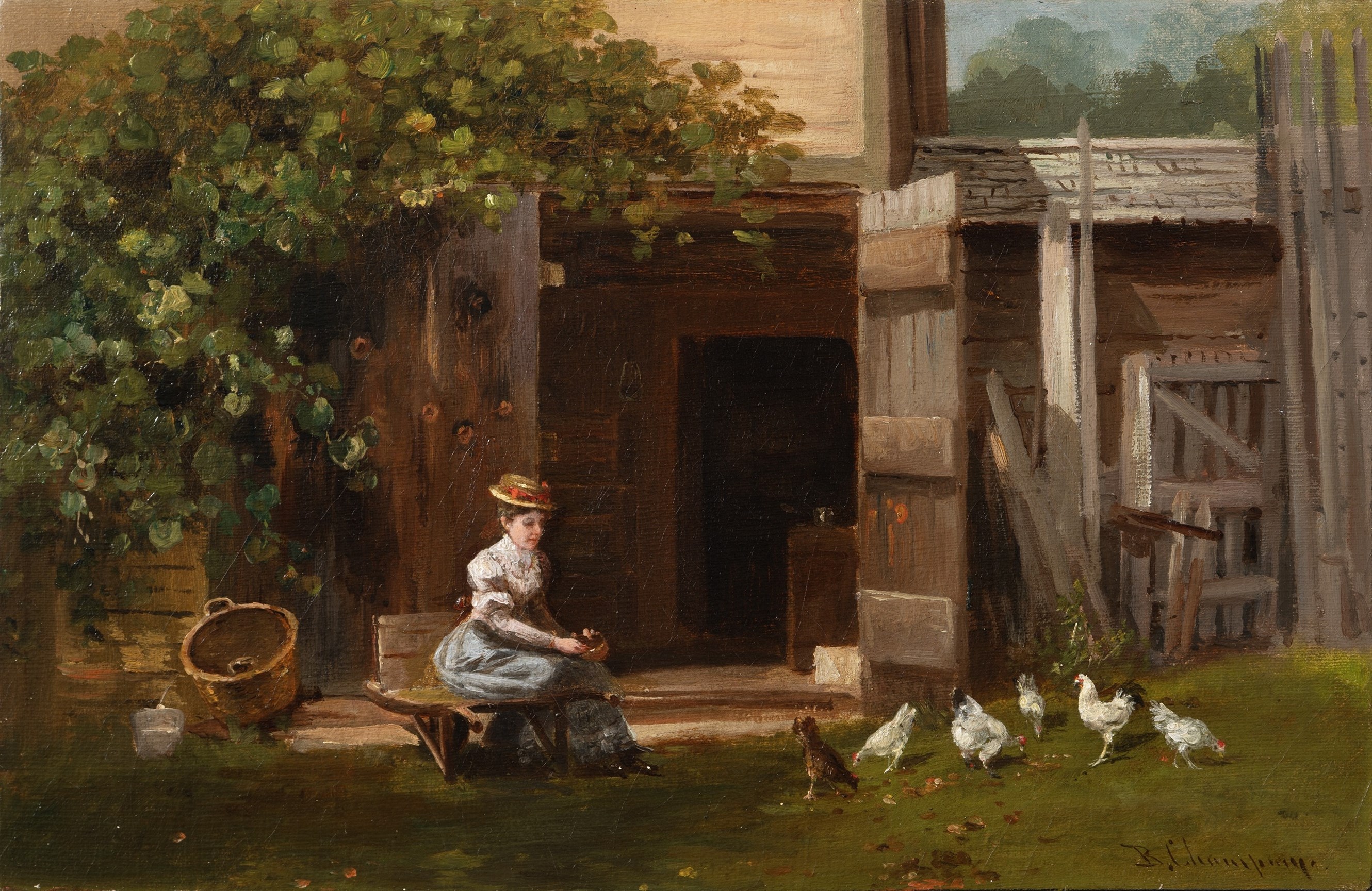 Feeding the Chickens - Image 1 of 4