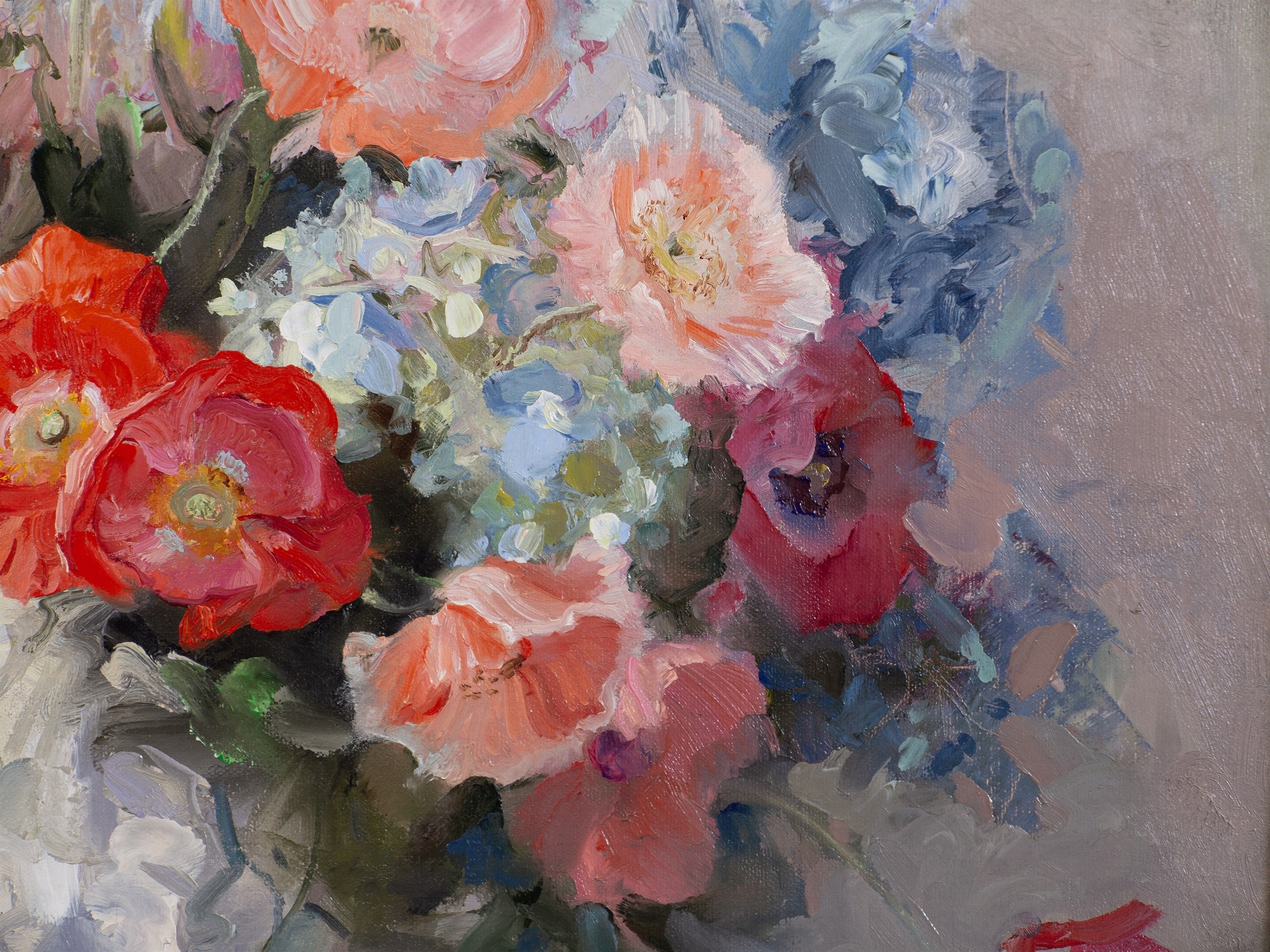 Poppies and Hydrangeas - Image 3 of 4