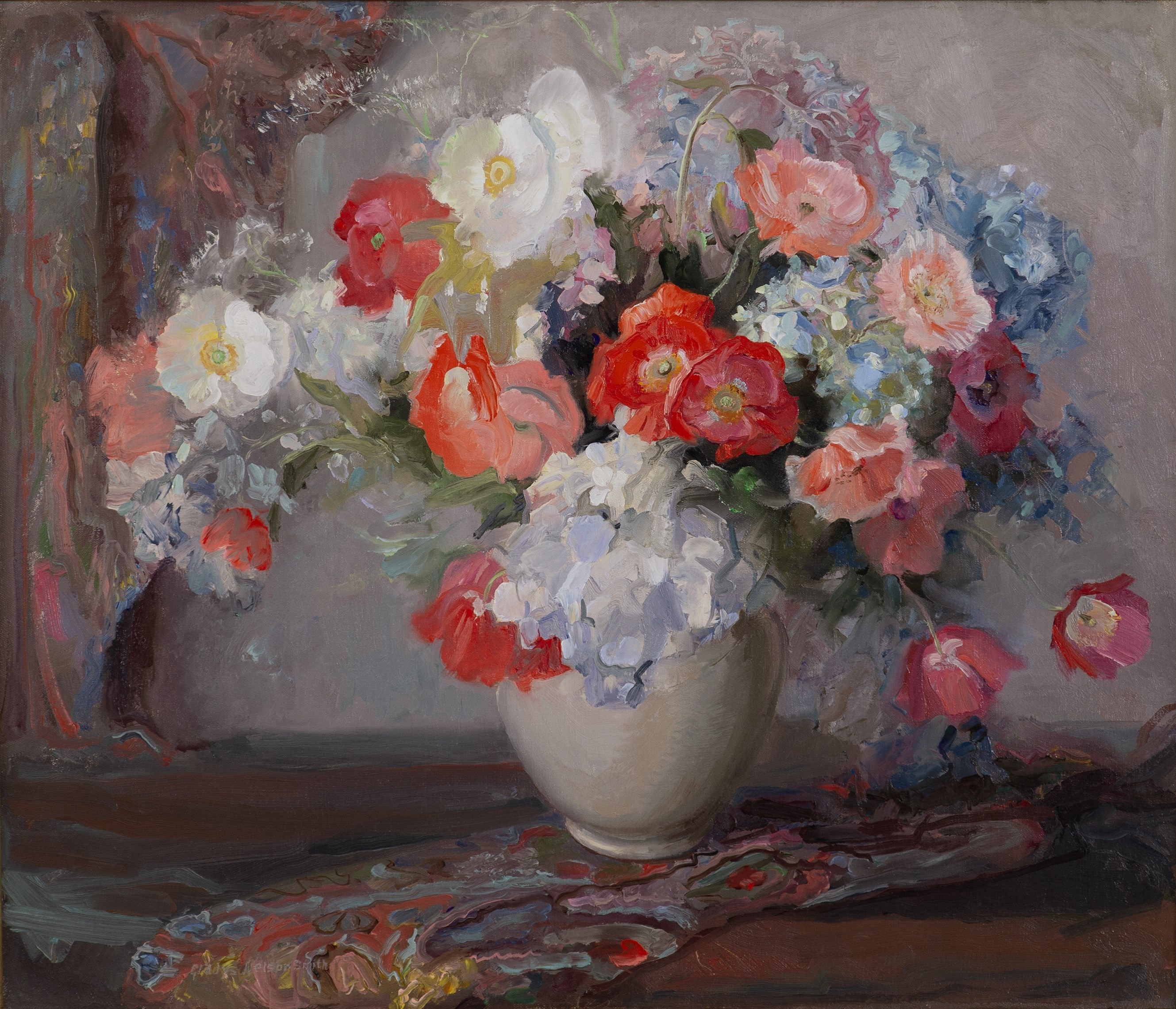 Poppies and Hydrangeas - Image 1 of 4