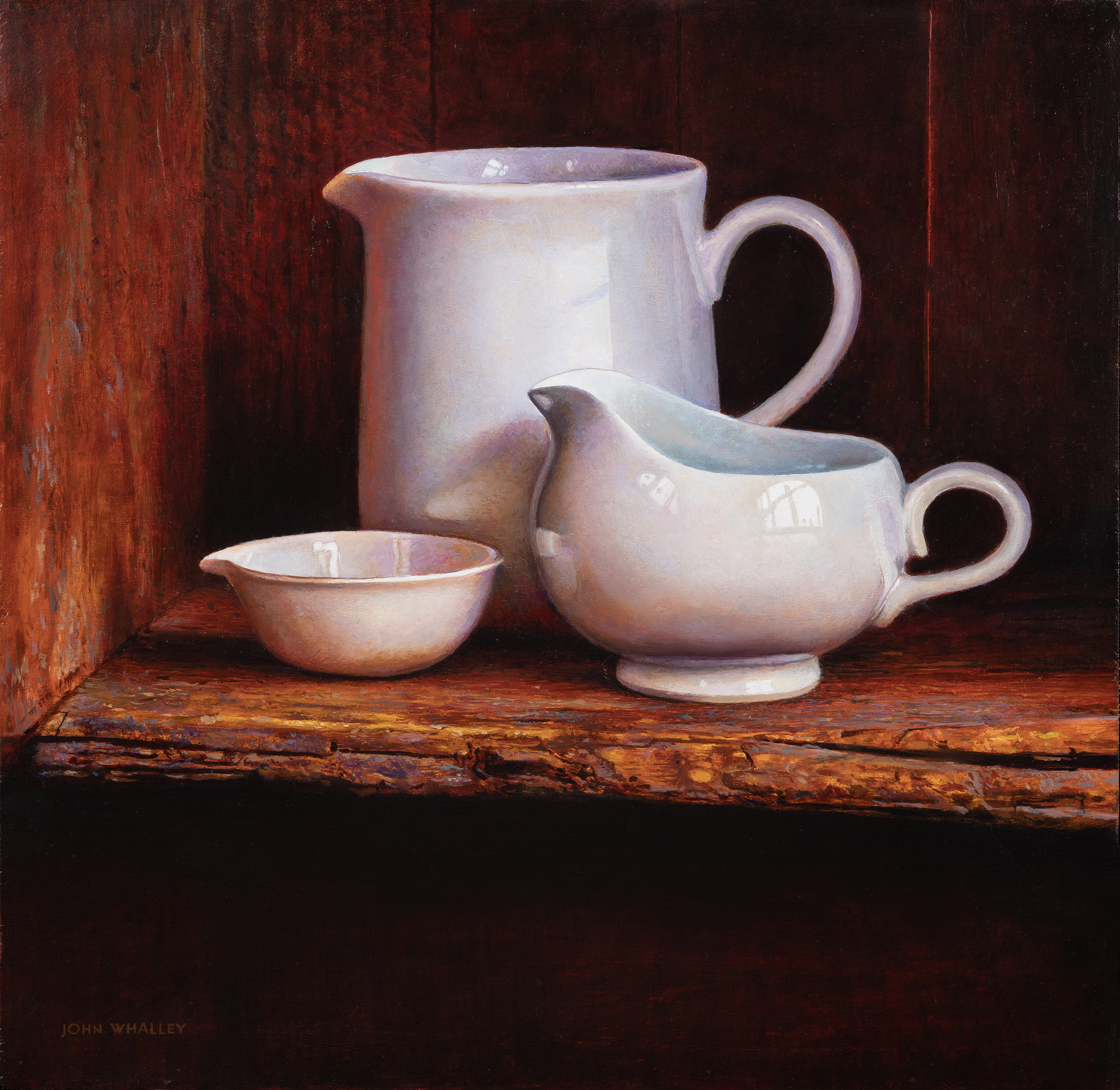 Three White Pitchers - Image 1 of 3