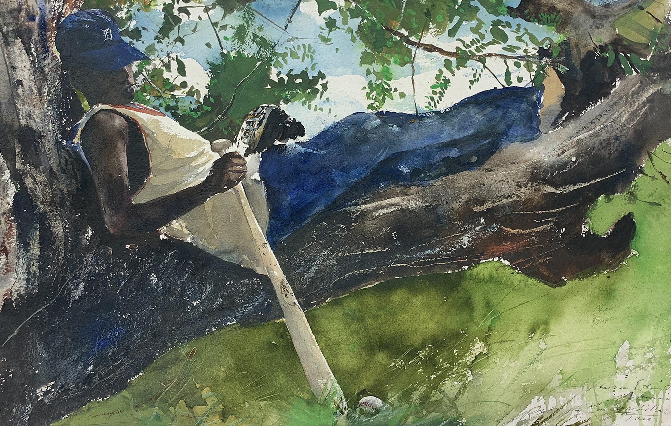 After Practice, Resting in the Sapodilla Tree  - Image 1 of 3