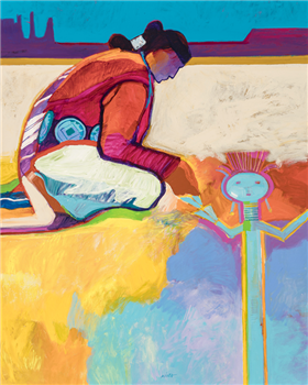 Desert Magic (Navajo Sand Painter) - Image 1 of 4
