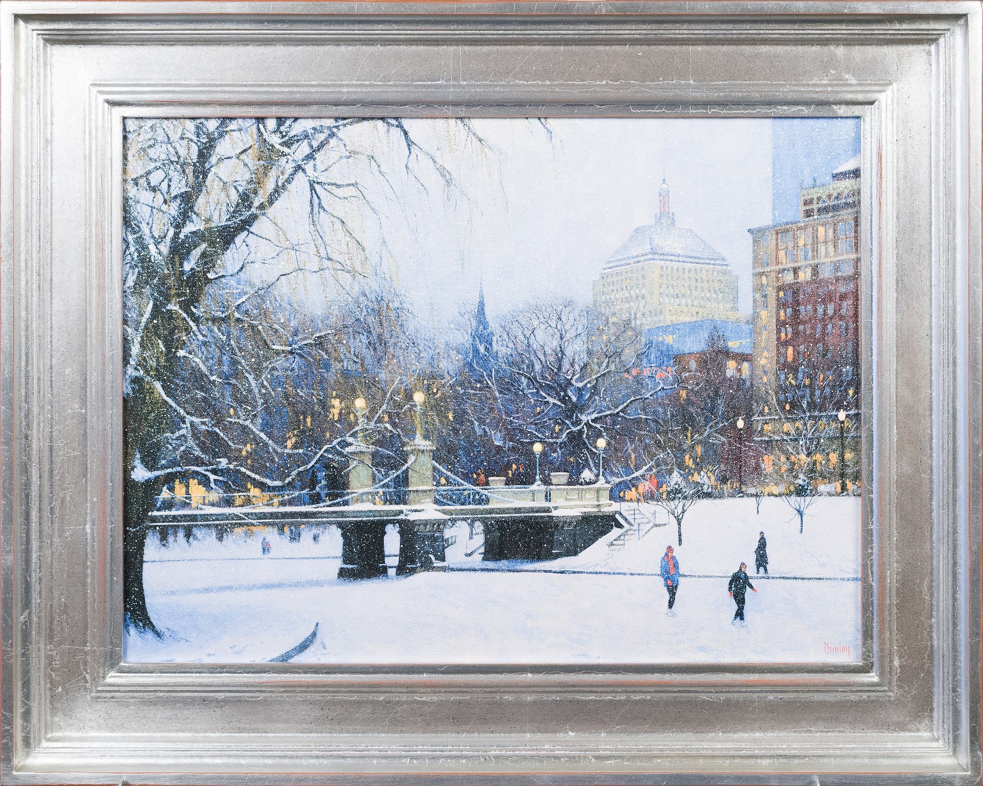 ‘City Lights, the Public Garden, Boston’
