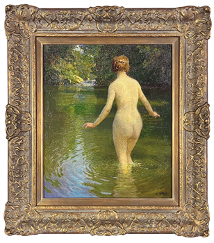Shady Pool with Figure