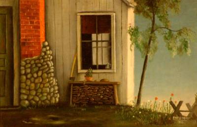 Sample artwork by Frederick Papsdorf (1887 - 1978), known for naive town-landscape, still life - View similar artists and auction records
