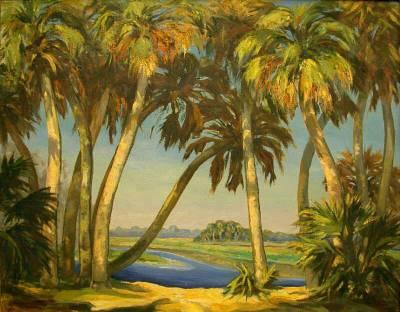 Sample artwork by Aleen Aked (1907 - 2003), known for landscape and figure painter - View similar artists and auction records