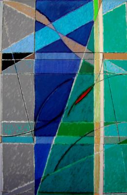 Sample artwork by Harry Nadler (1930 - 1990), known for abstract geometric painting, teaching - View similar artists and auction records