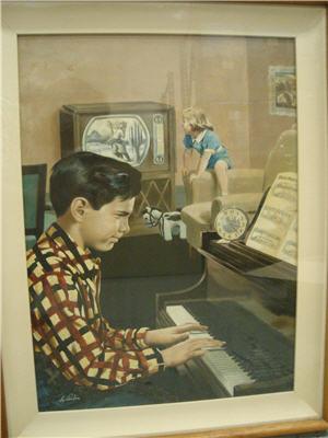 Sample artwork by Hy Rubin (1905 - 1960), known for illustrations, portrait, figure painting, cartoons - View similar artists and auction records