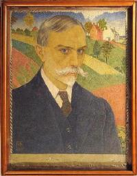 Portrait of Joseph Edward Southall: Self-portrait