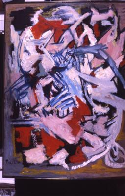Sample artwork by Victor Thall (1902 - 1983), known for expressionist, abstract expressionist painting - View similar artists and auction records