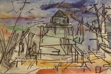 Sample artwork by Jean Liberte (1896 - 1965), known for night scenes-figure, street, seascape - View similar artists and auction records