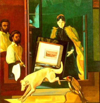 Sample artwork by Carol Wald (1935 - 2001), known for collage, illustration, genre - View similar artists and auction records